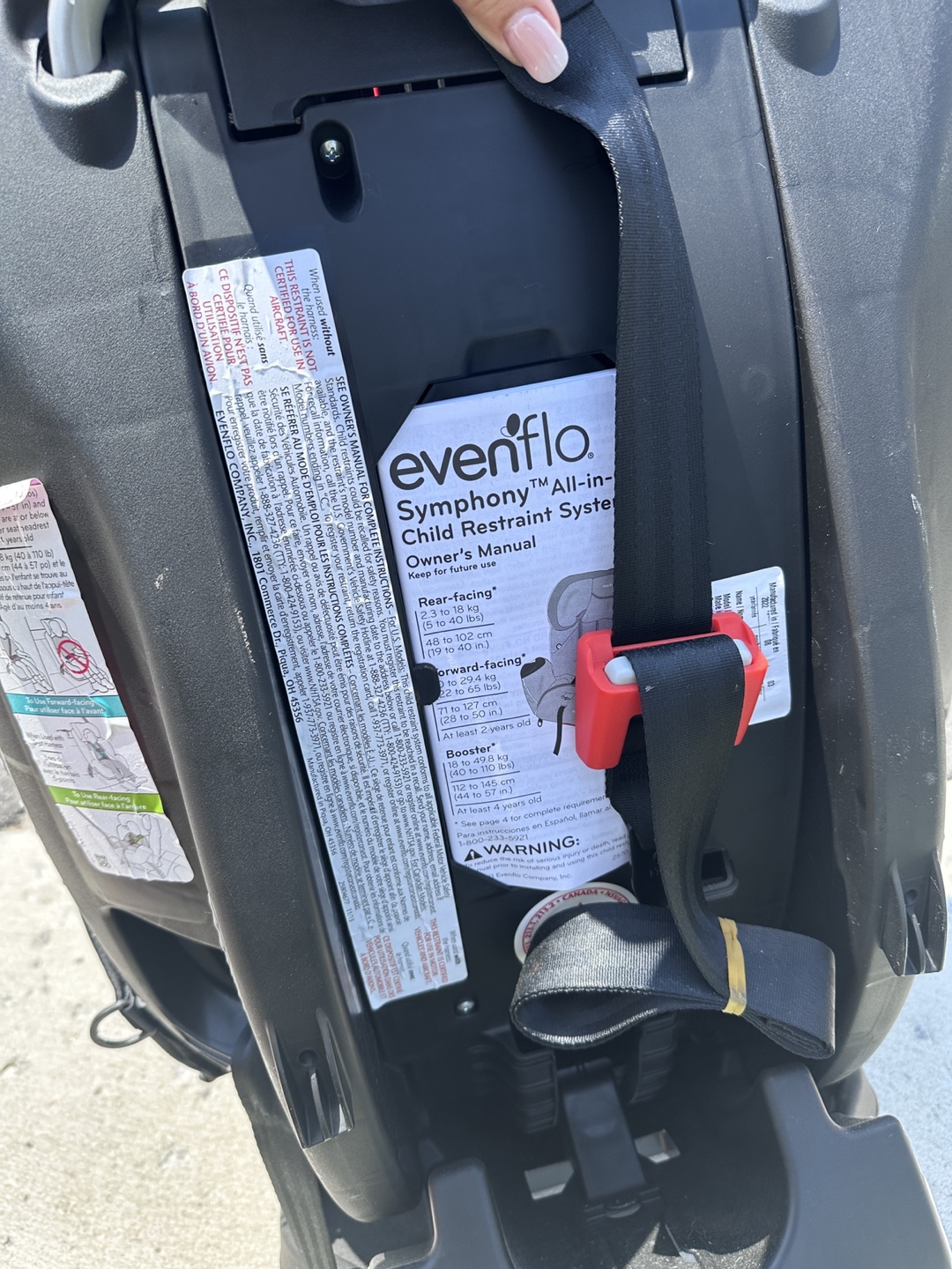 Evenflo Symphony All-In-One Child Restraint System Car Seat - photo 2