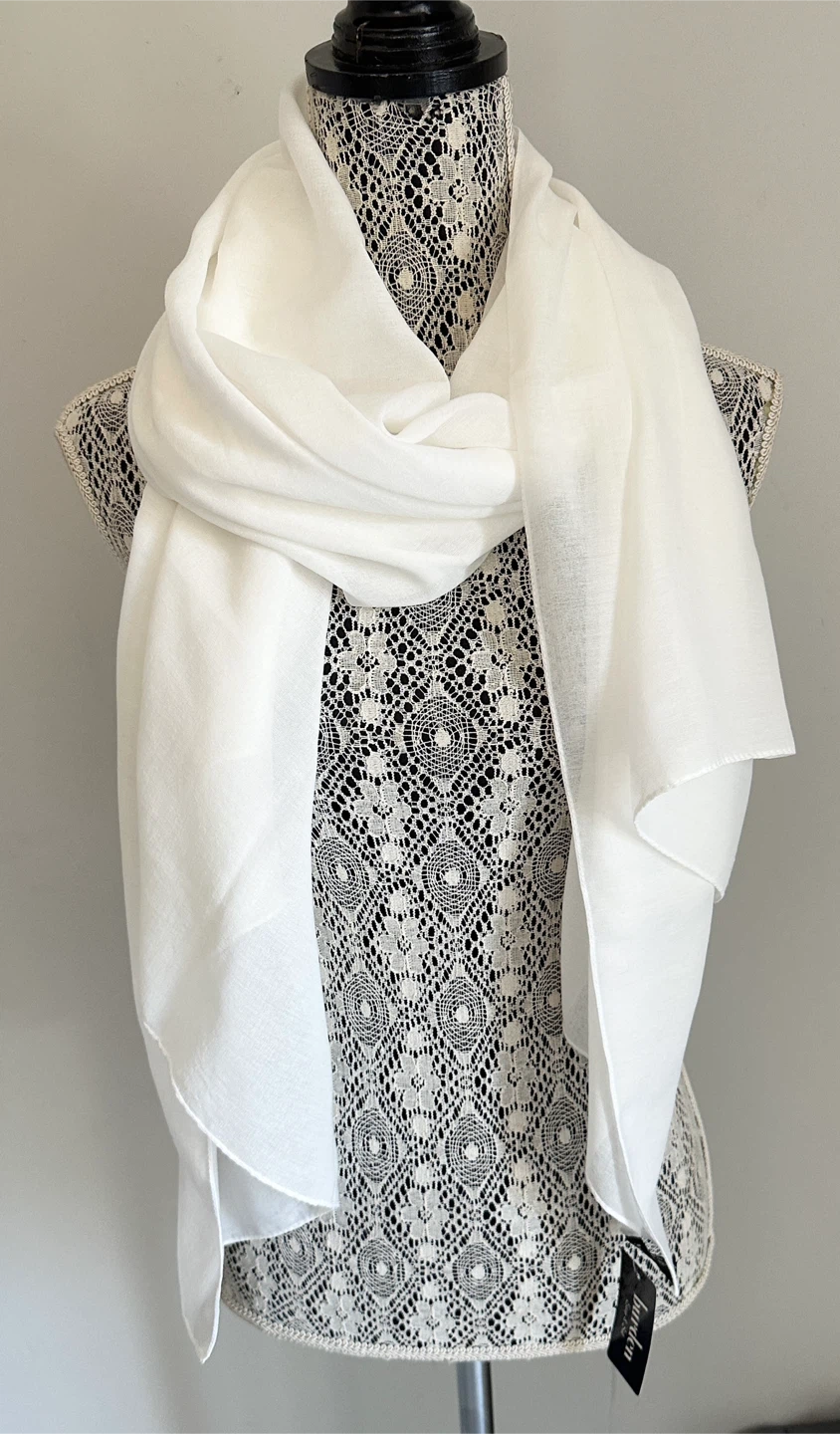 Off White Lightweight Scarf - $7 - New