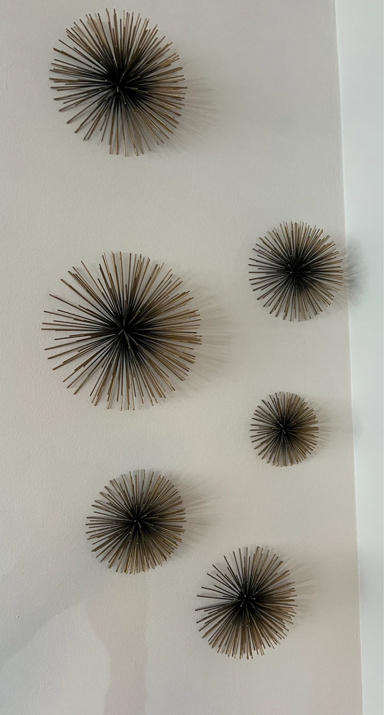 Set of 5 Metal Starburst Wall Art Decor