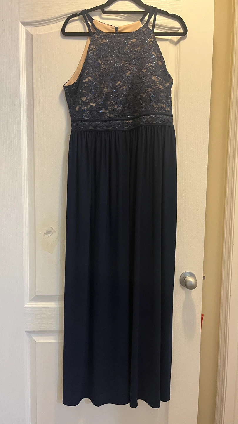 Laura Petites Navy Lace Dress Size 12