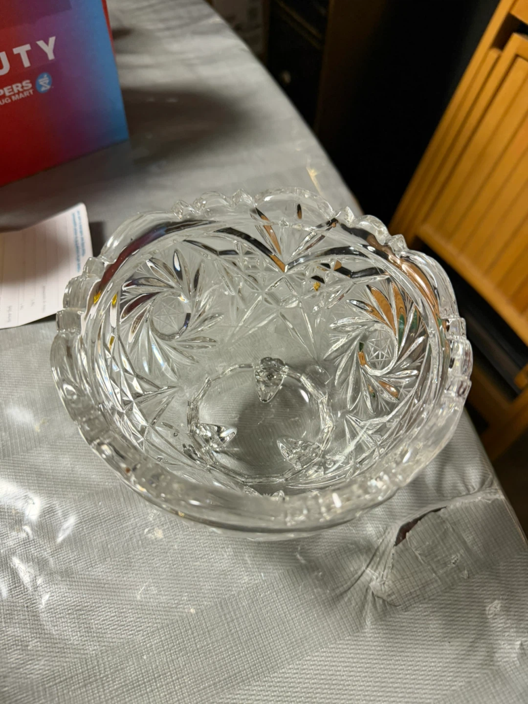 Crystal Glass Footed Bowl - photo 2