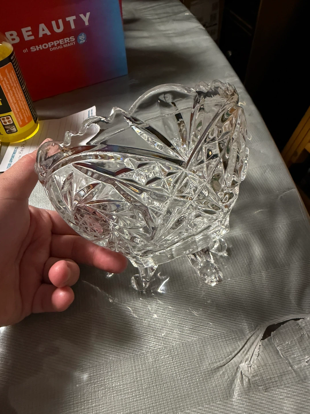 Crystal Glass Footed Bowl - photo 3