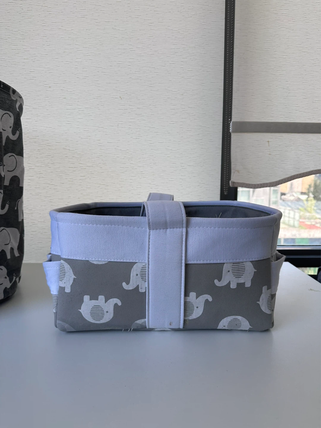 Grey Elephant Fabric Storage Basket - photo 4