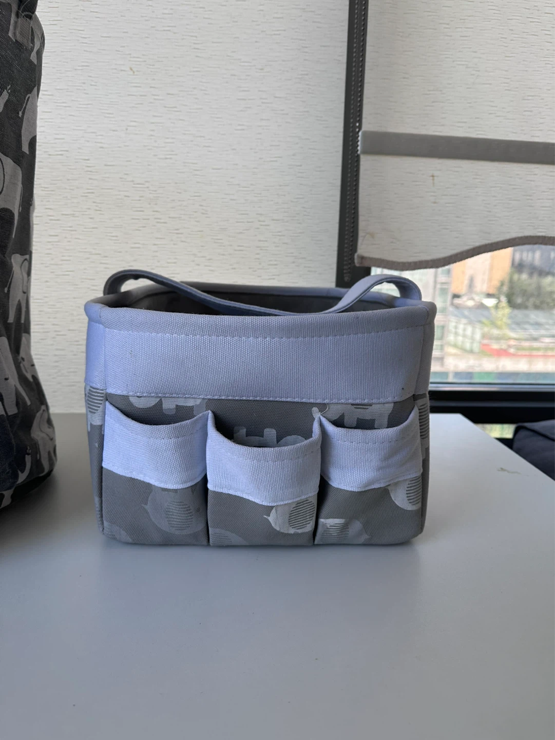 Grey Elephant Fabric Storage Basket - photo 3