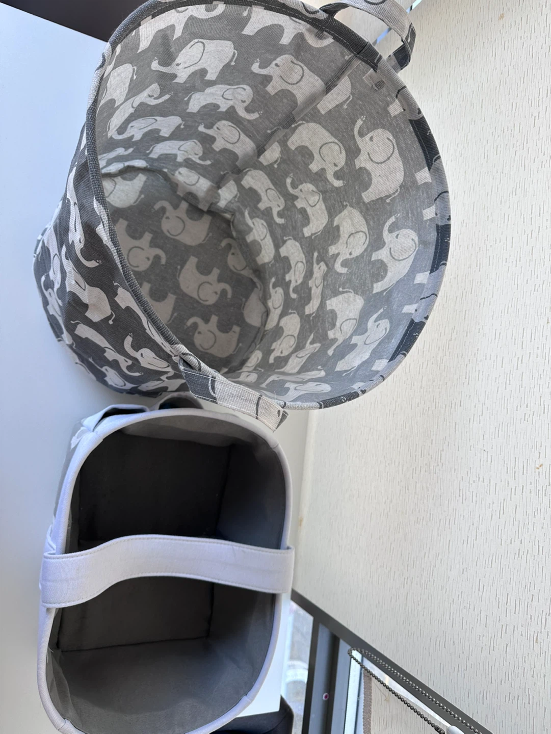 Grey Elephant Fabric Storage Basket - photo 2