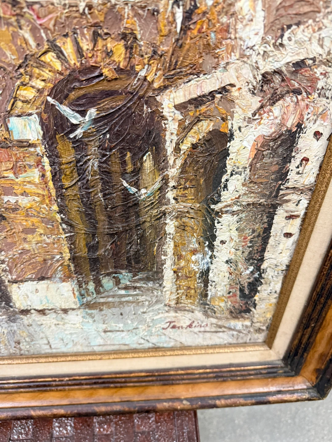 Vintage Original Oil Painting - Italian Architecture - photo 2