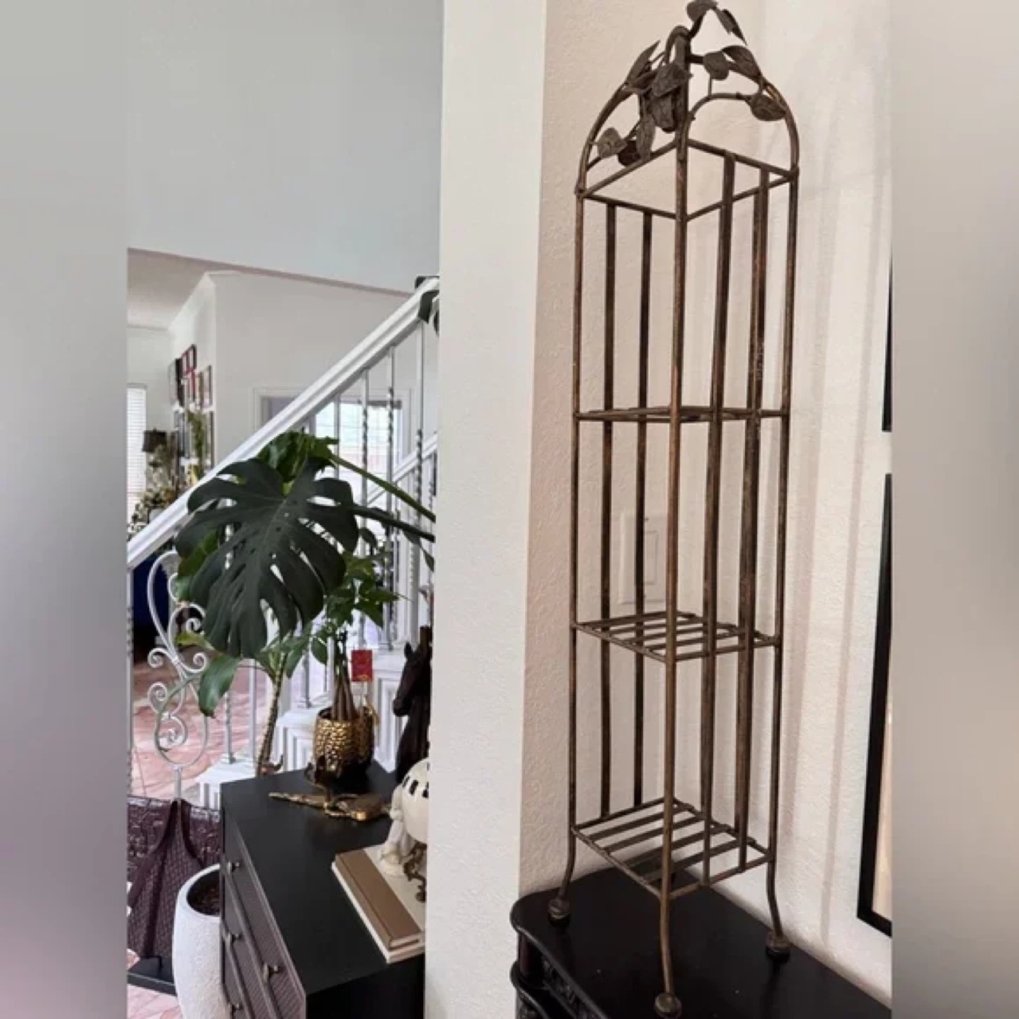1960’s Vintage Metal 3-tier Shelf Tower French Etagere