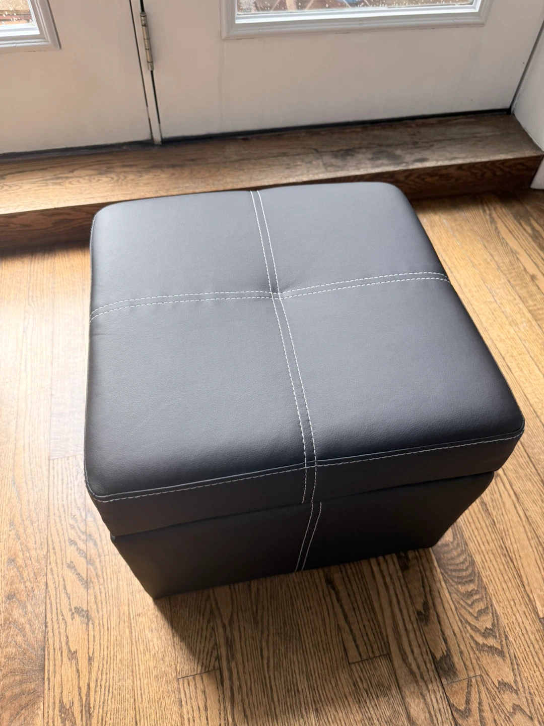 Black Storage Ottoman