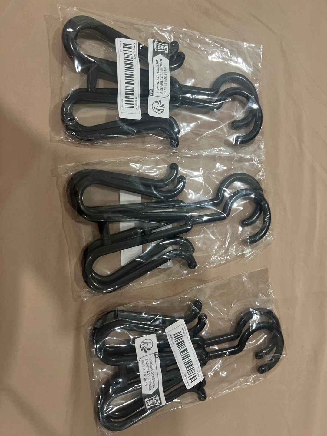 2 Pack Black Wig/Clothes Hangers