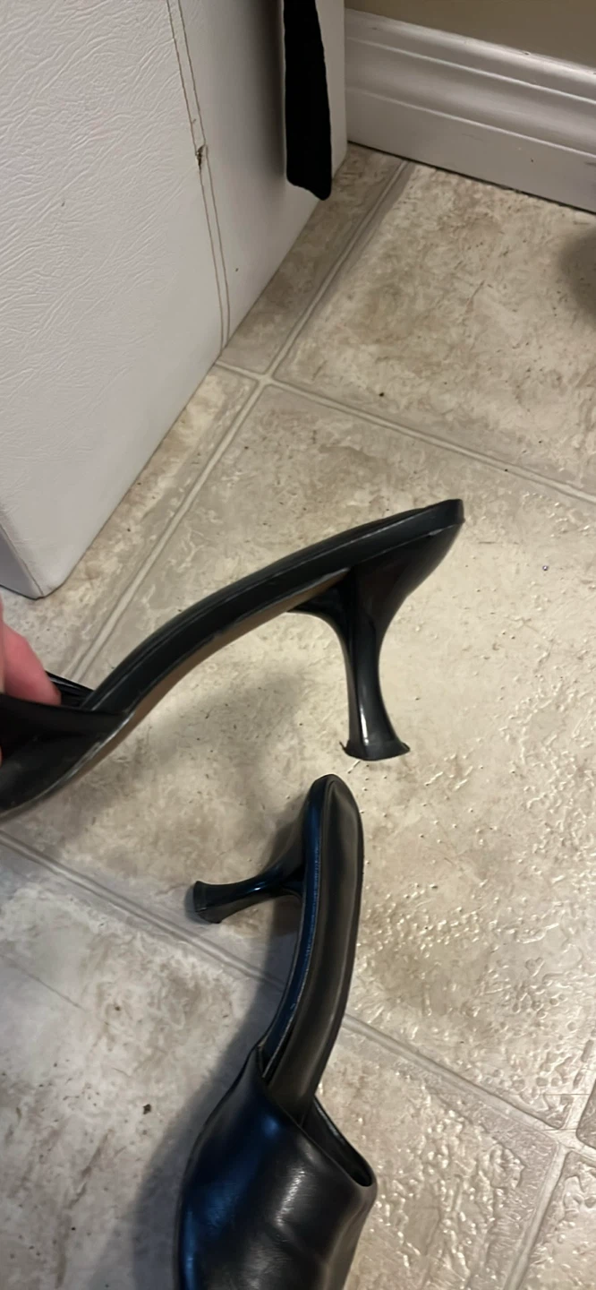 Black Heeled Mules - Size 7 - photo 4