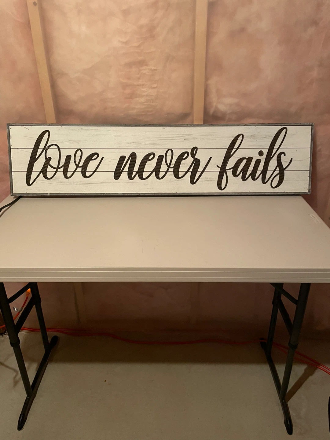 Love Never Fails Wood Sign - photo 2