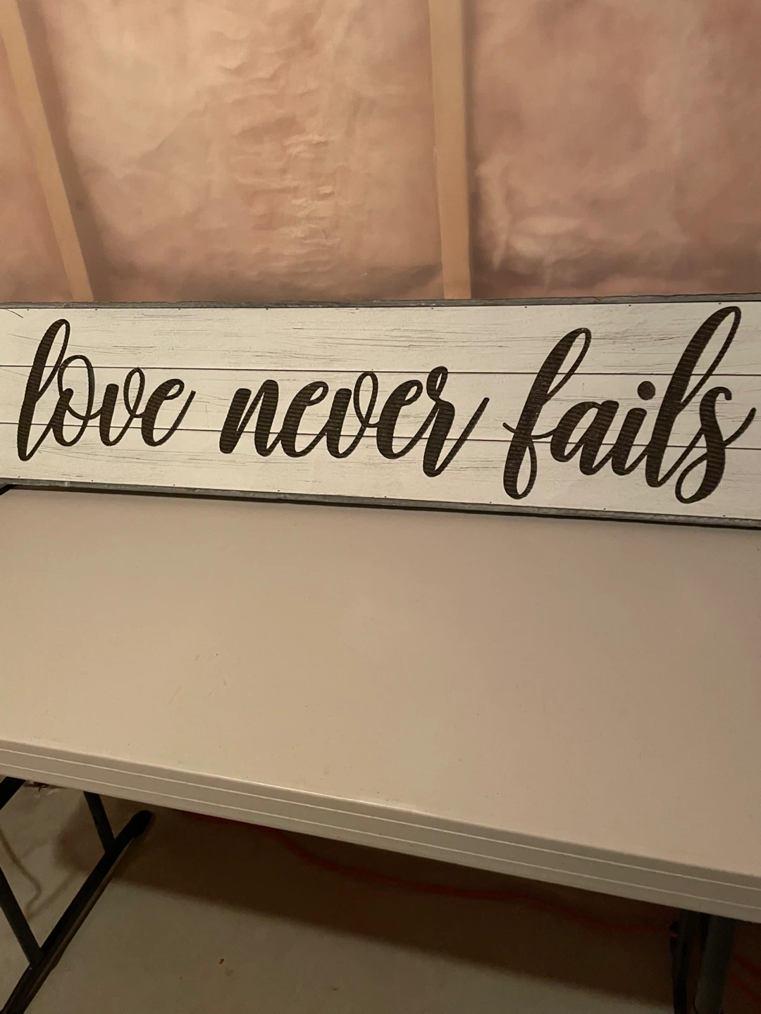 Love Never Fails Wood Sign - photo 3