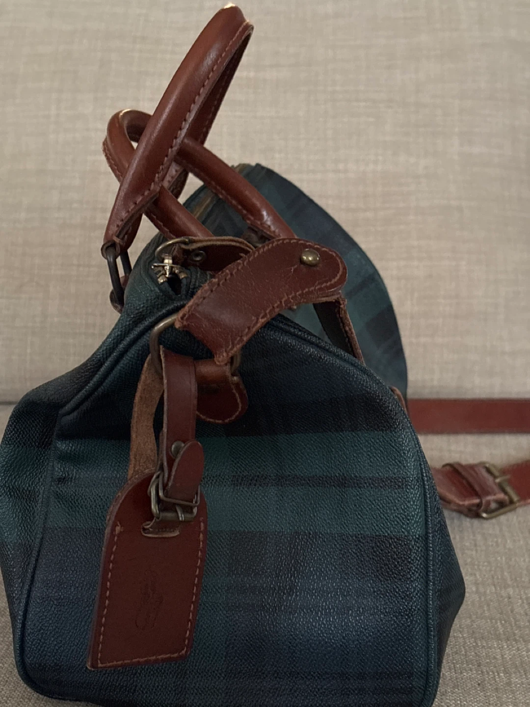 Ralph Lauren Plaid Satchel Bag - photo 2