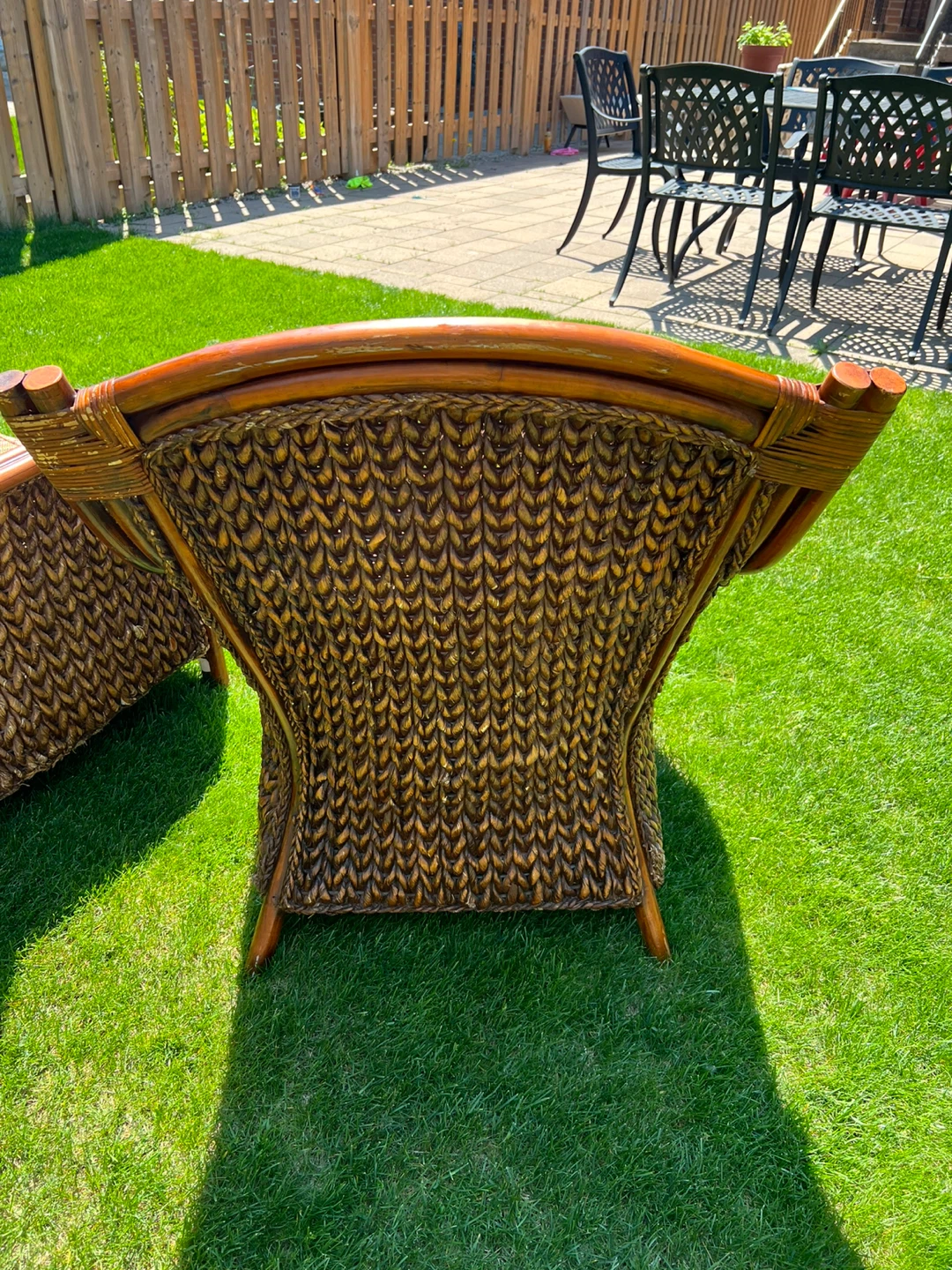 Vintage Pier 1 Wicker Accent Chairs with Cushions (Pair) - photo 4