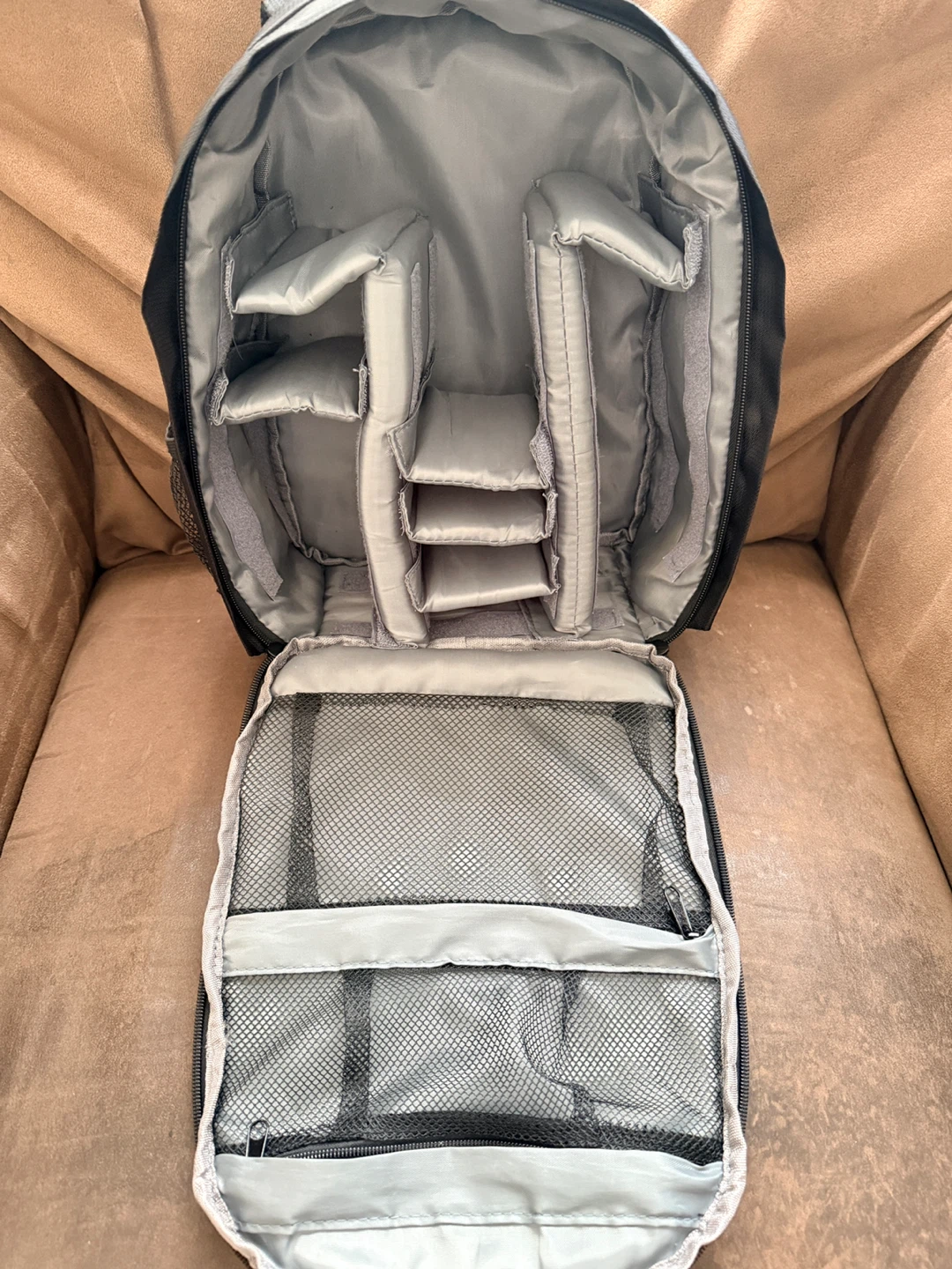 Dark Gray Backpack with Padded Camera Compartment - photo 3