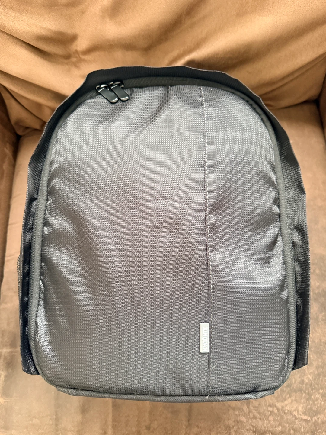 Dark Gray Backpack with Padded Camera Compartment