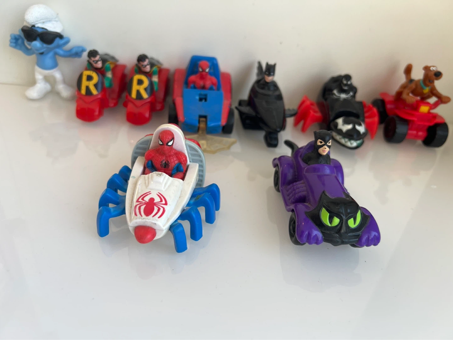 Assorted Superhero and Cartoon Character Mini Vehicles