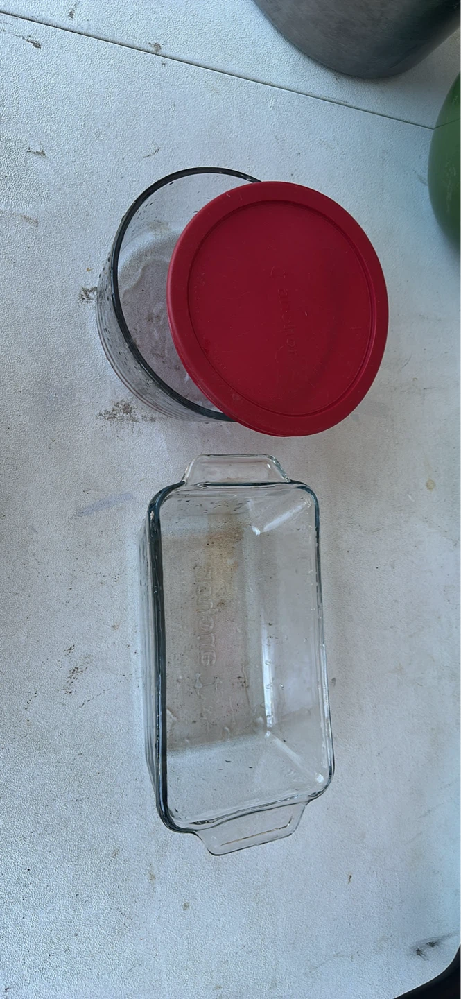 Pyrex Glass Baking Dish with Red Lid