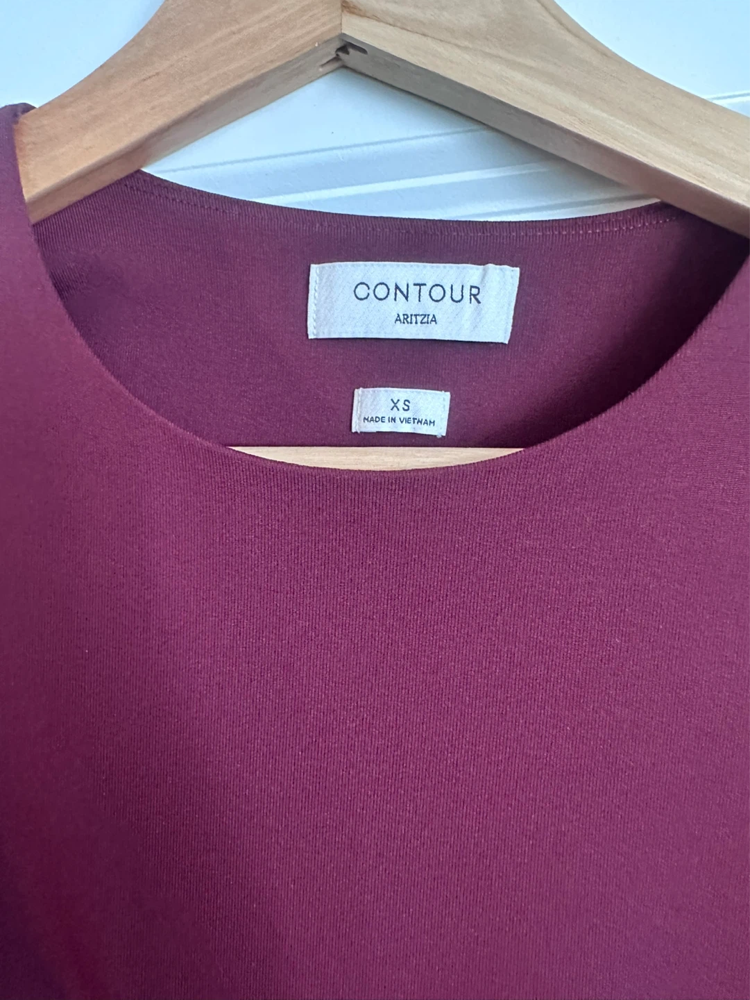 Aritzia Contour Long Sleeve Bodysuit Burgundy XS - photo 2