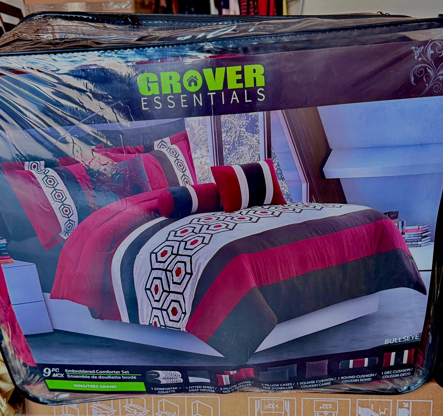 Grover Essentials King Bed 9 pieces Comforter Set - photo 2