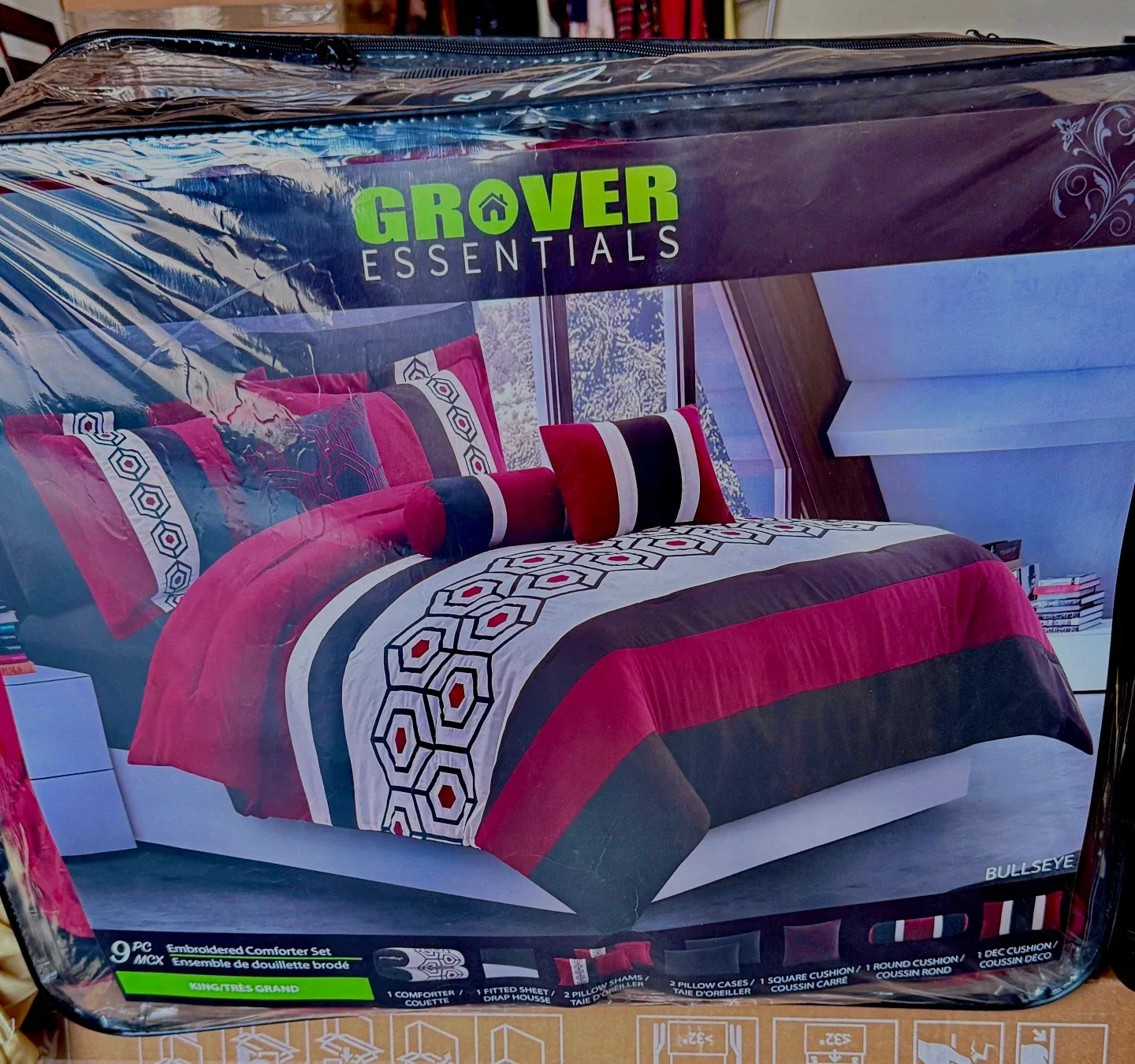 Grover Essentials King Bed 9 pieces Comforter Set - photo 2