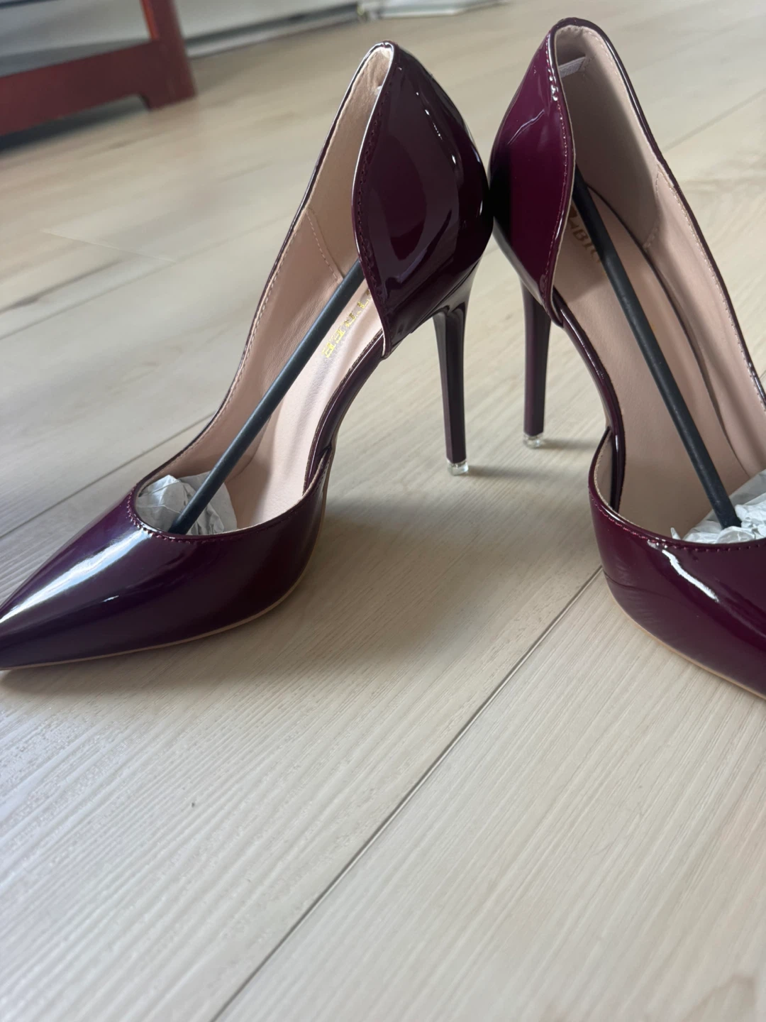 Women's Burgundy Patent Stiletto Heels