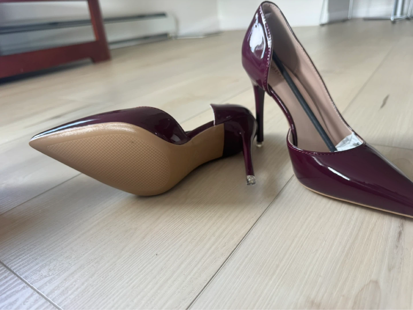 Women's Burgundy Patent Stiletto Heels - photo 2