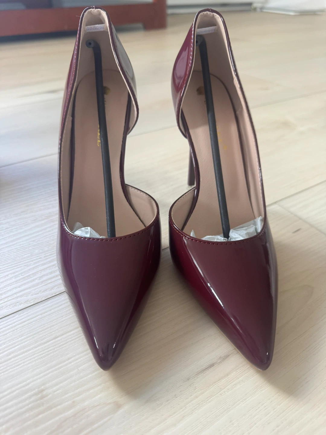 Women's Burgundy Patent Stiletto Heels - photo 4