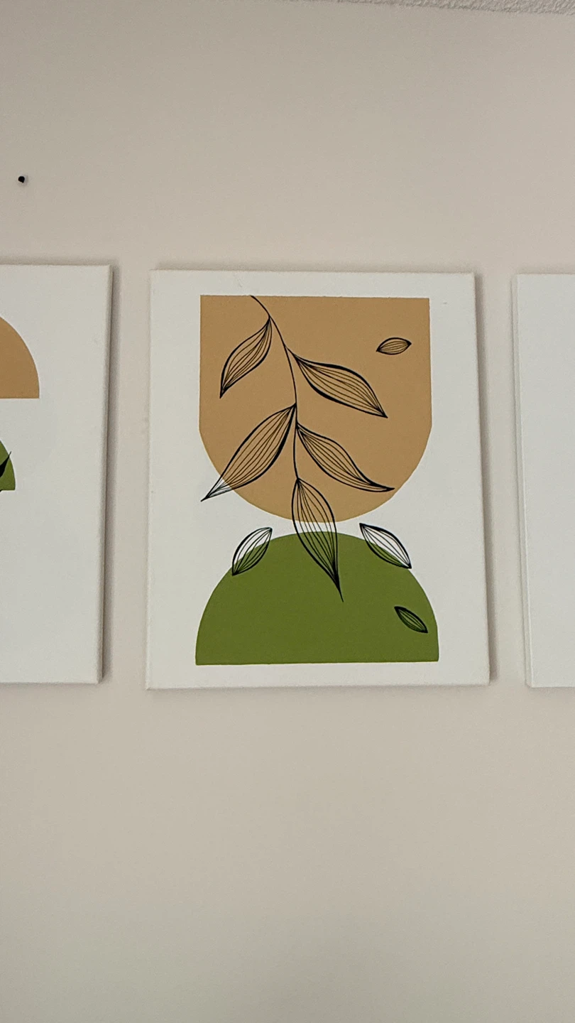 Set of 3 Abstract Botanical Canvas Wall Art Prints - photo 5