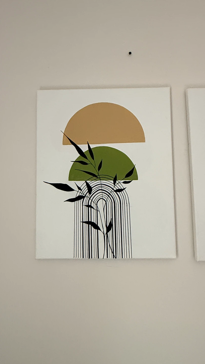 Set of 3 Abstract Botanical Canvas Wall Art Prints - photo 3