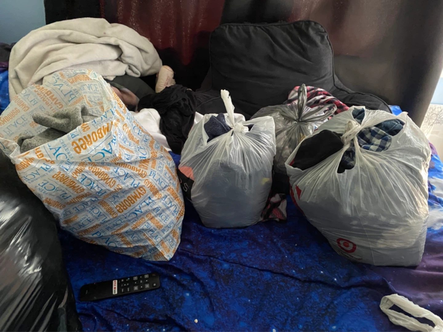 Bags of clothes