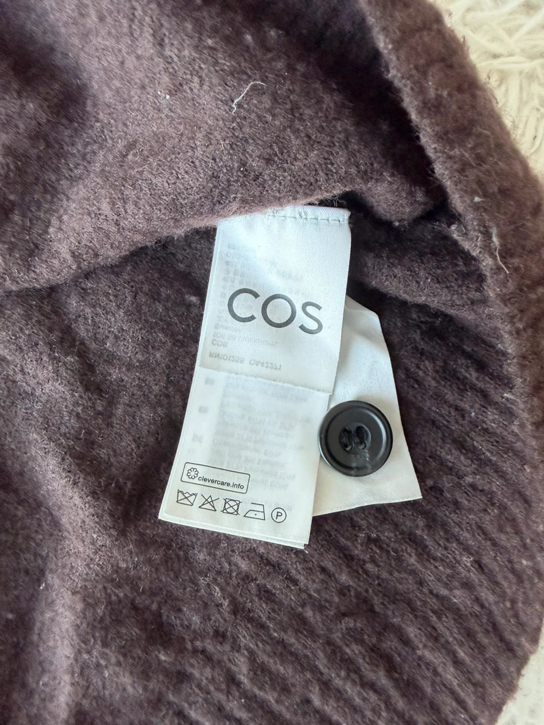 COS Relaxed Fit Cardigan - Dark Brown - Size XS - photo 3