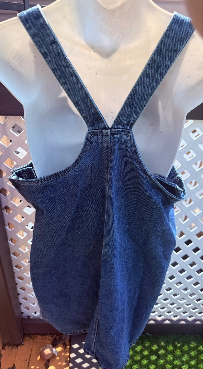 Robe salopette en denim bleu - photo 2