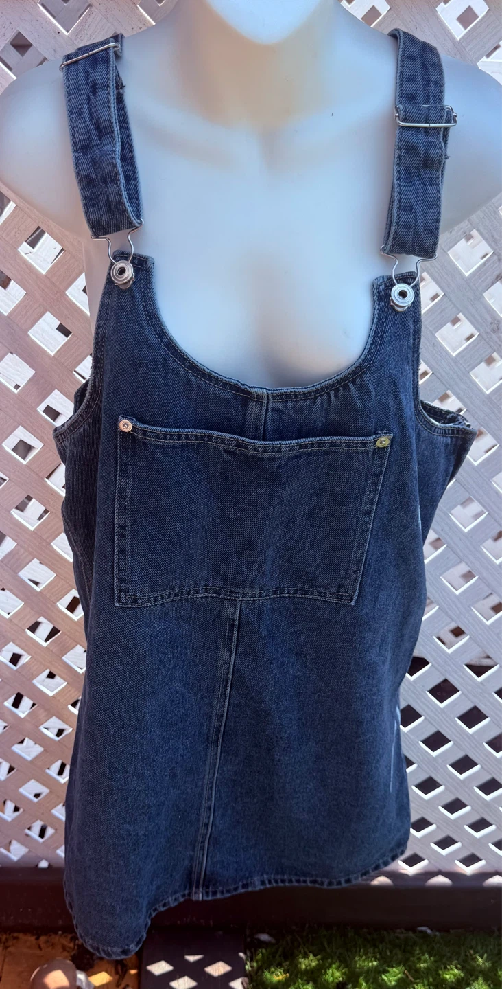 Robe salopette en denim bleu - photo 4