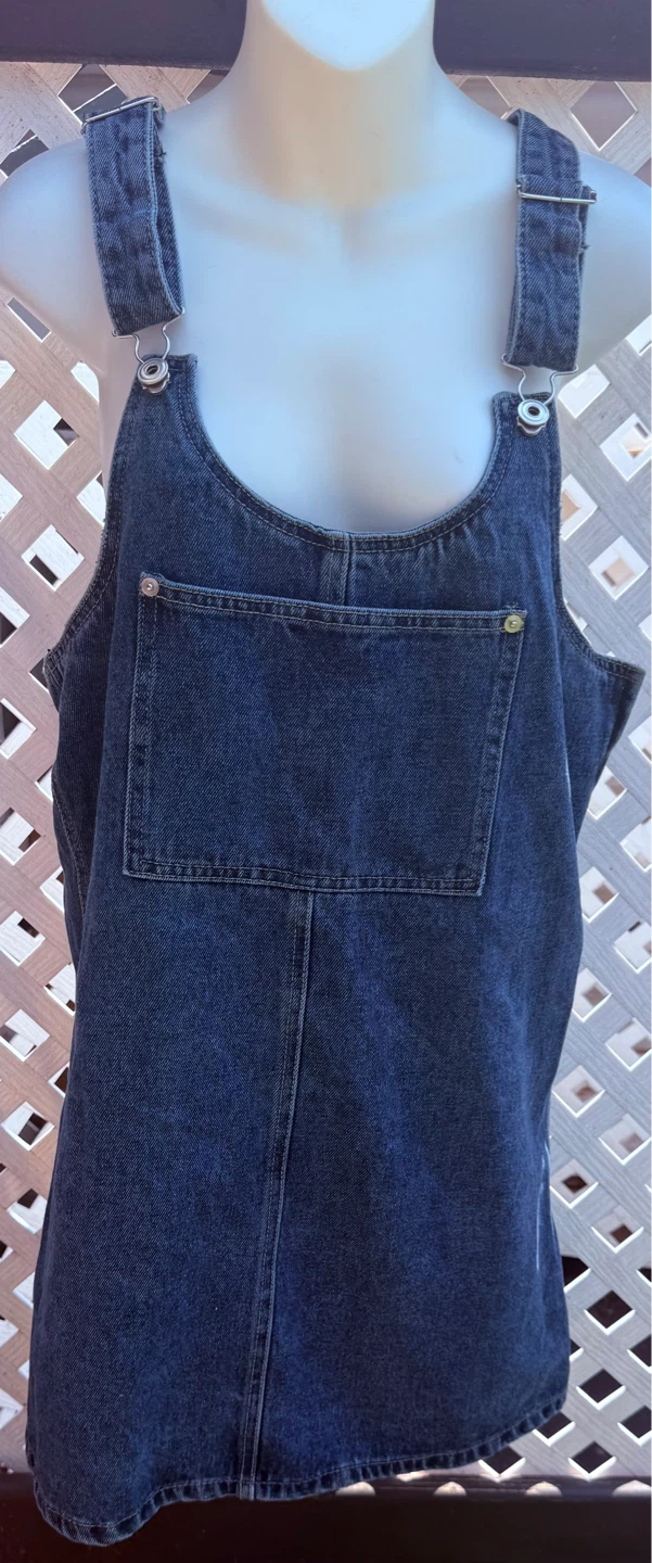 Robe salopette en denim bleu - photo 3