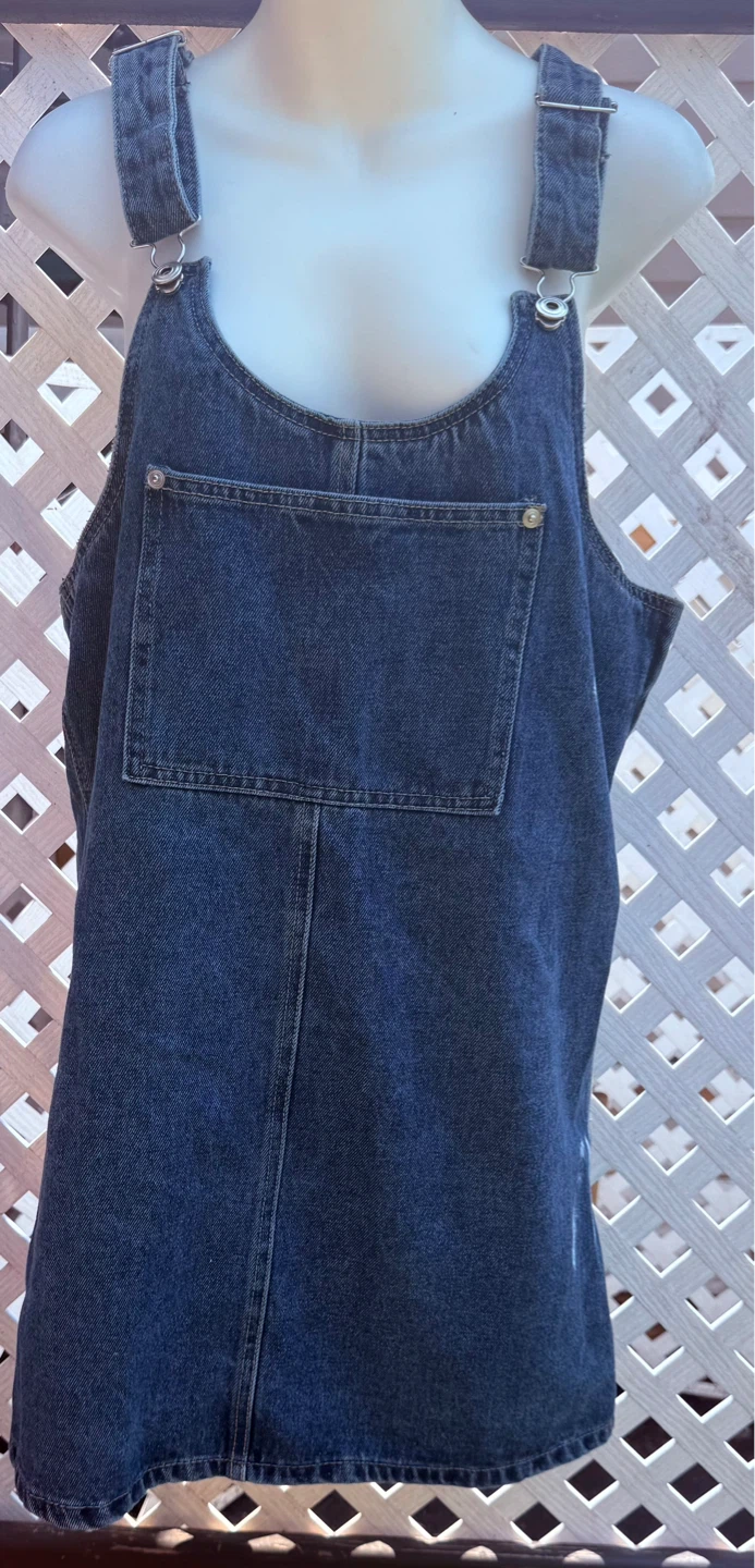 Robe salopette en denim bleu - photo 5
