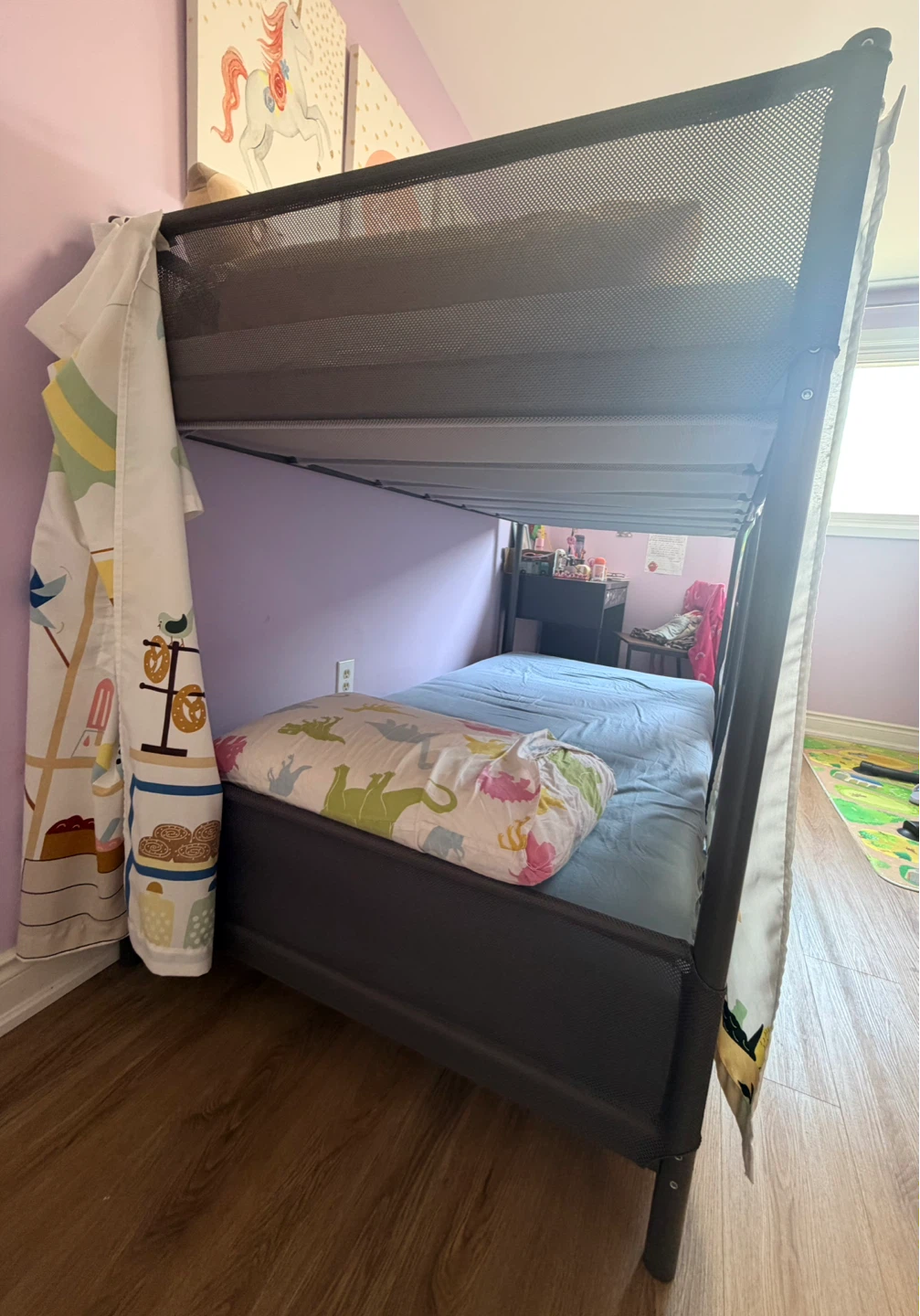 IKEA Midsun Bunk Bed Frame with Play Curtains - photo 3