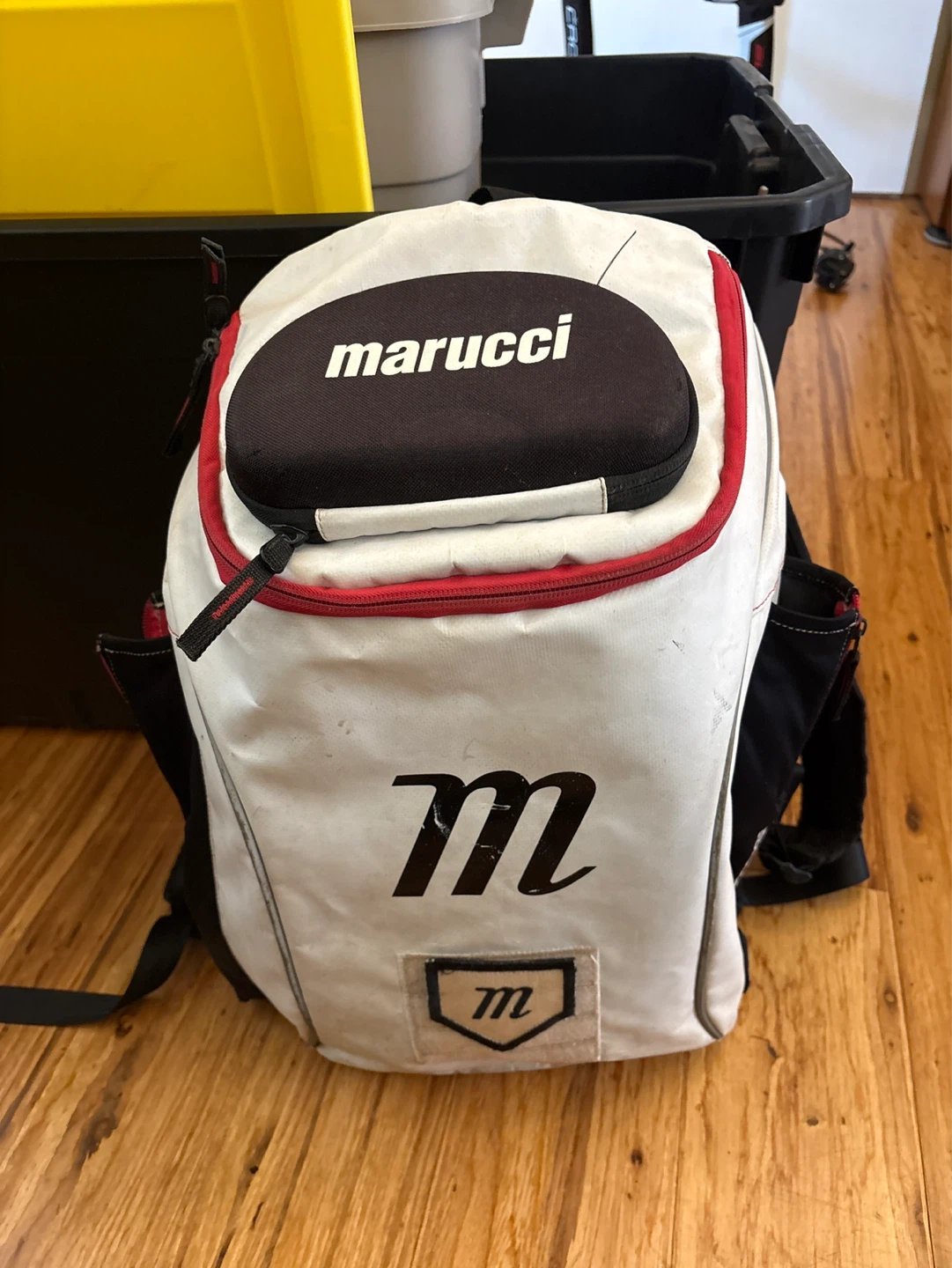 Marucci Baseball Bat Pack Backpack White Black Red