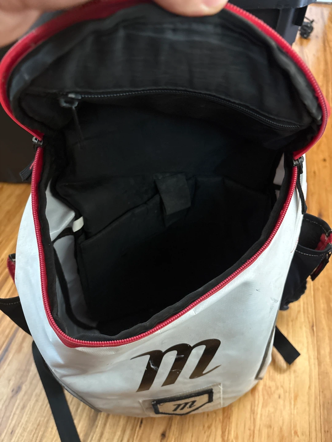 Marucci Baseball Bat Pack Backpack White Black Red - photo 3