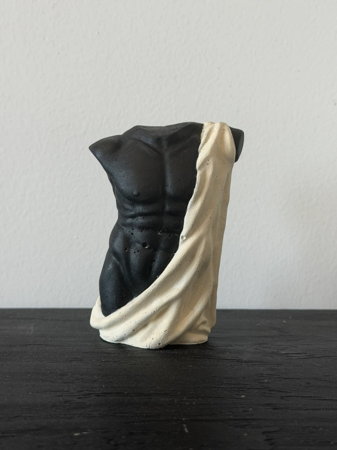 Torso Statue with Draped Fabric