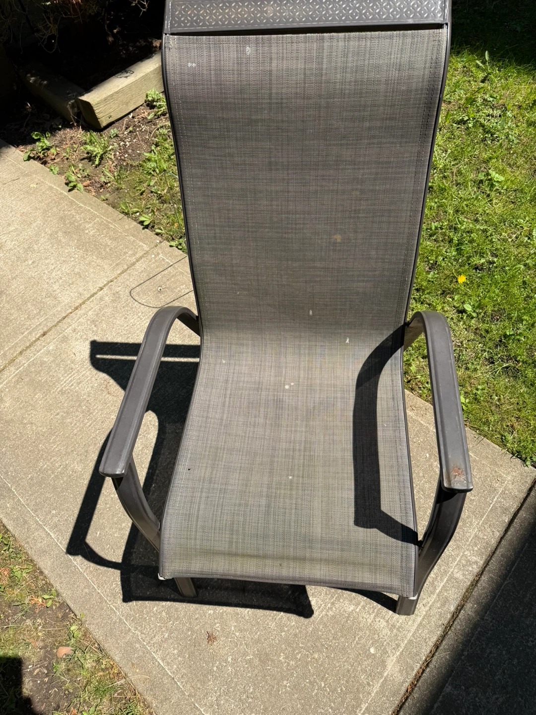 Grey outdoor chair