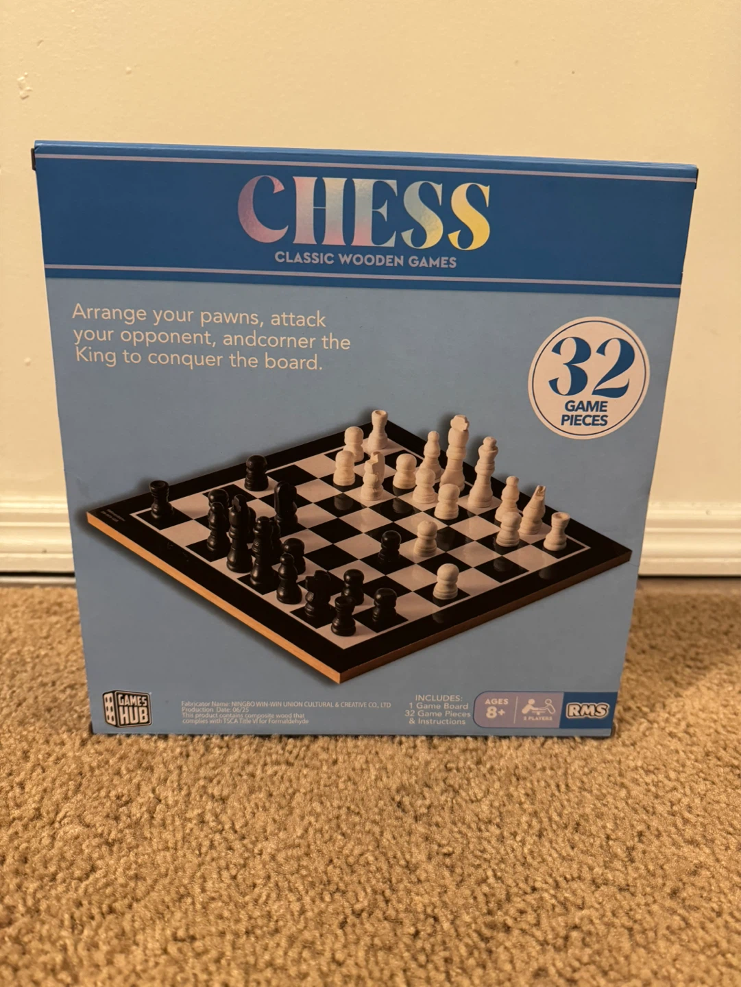 Games Hub Classic Wooden Chess Set
