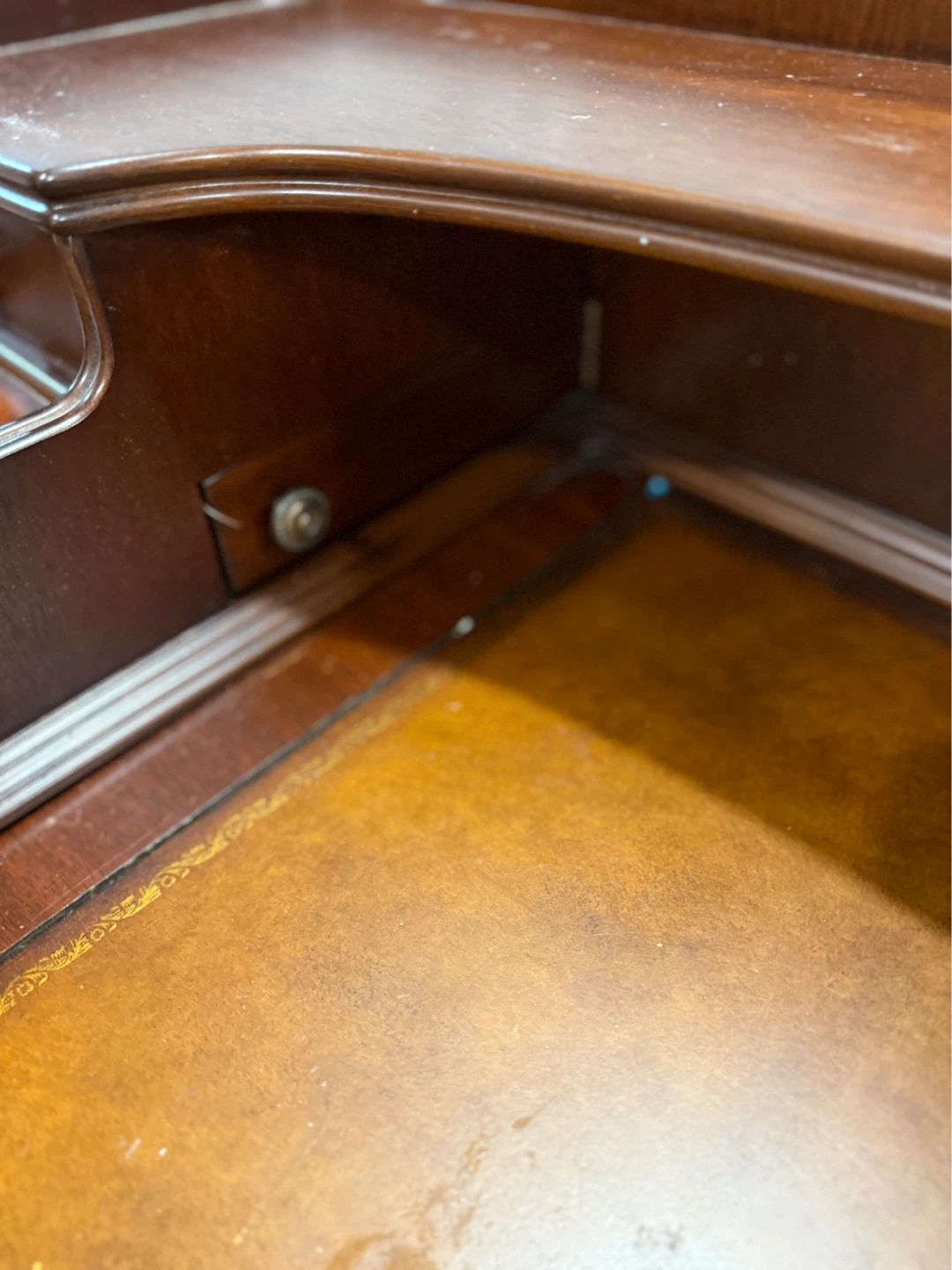 Dark Wood Secretary Desk with Built-in Power - photo 4