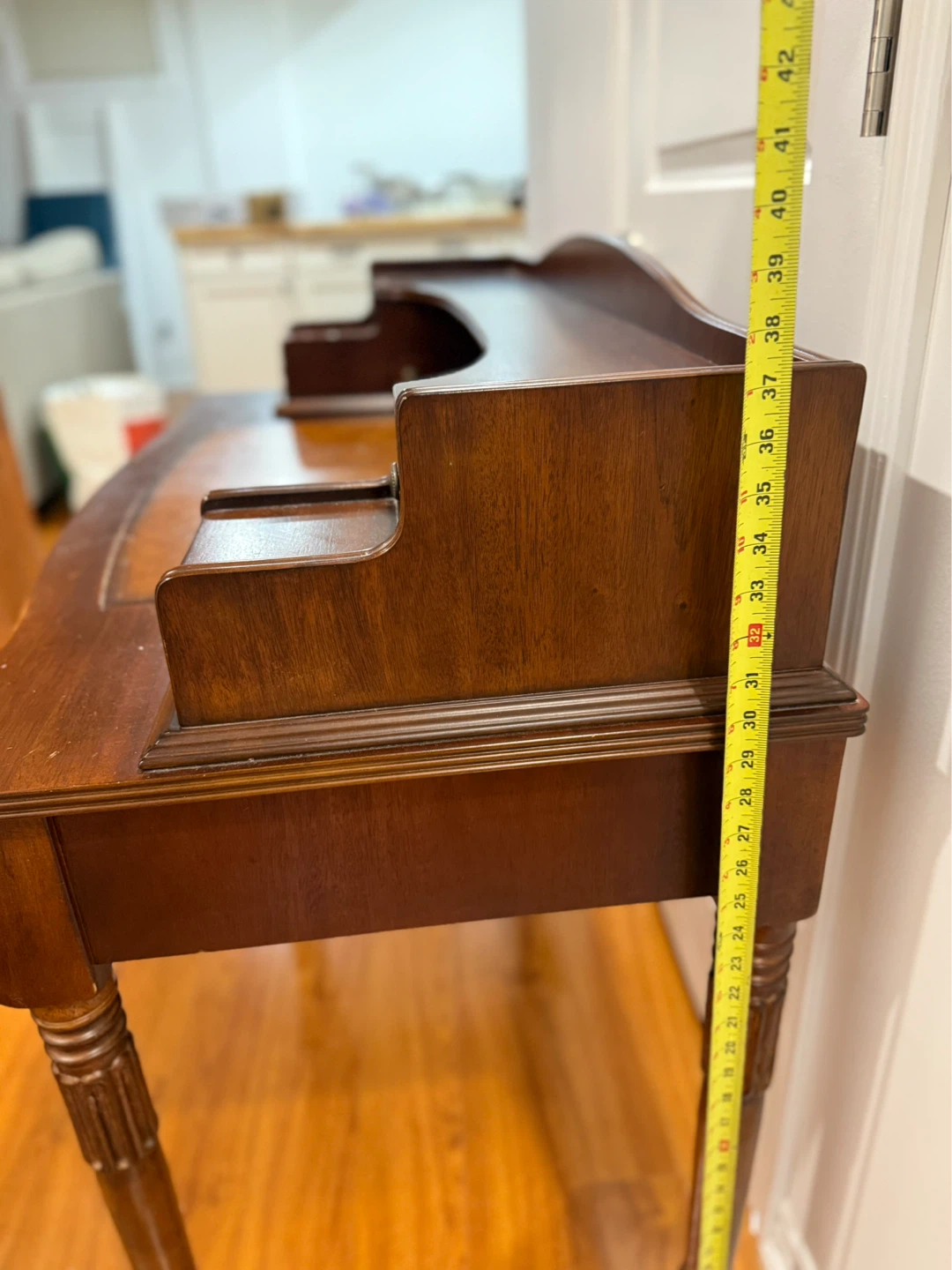 Dark Wood Secretary Desk with Built-in Power - photo 2