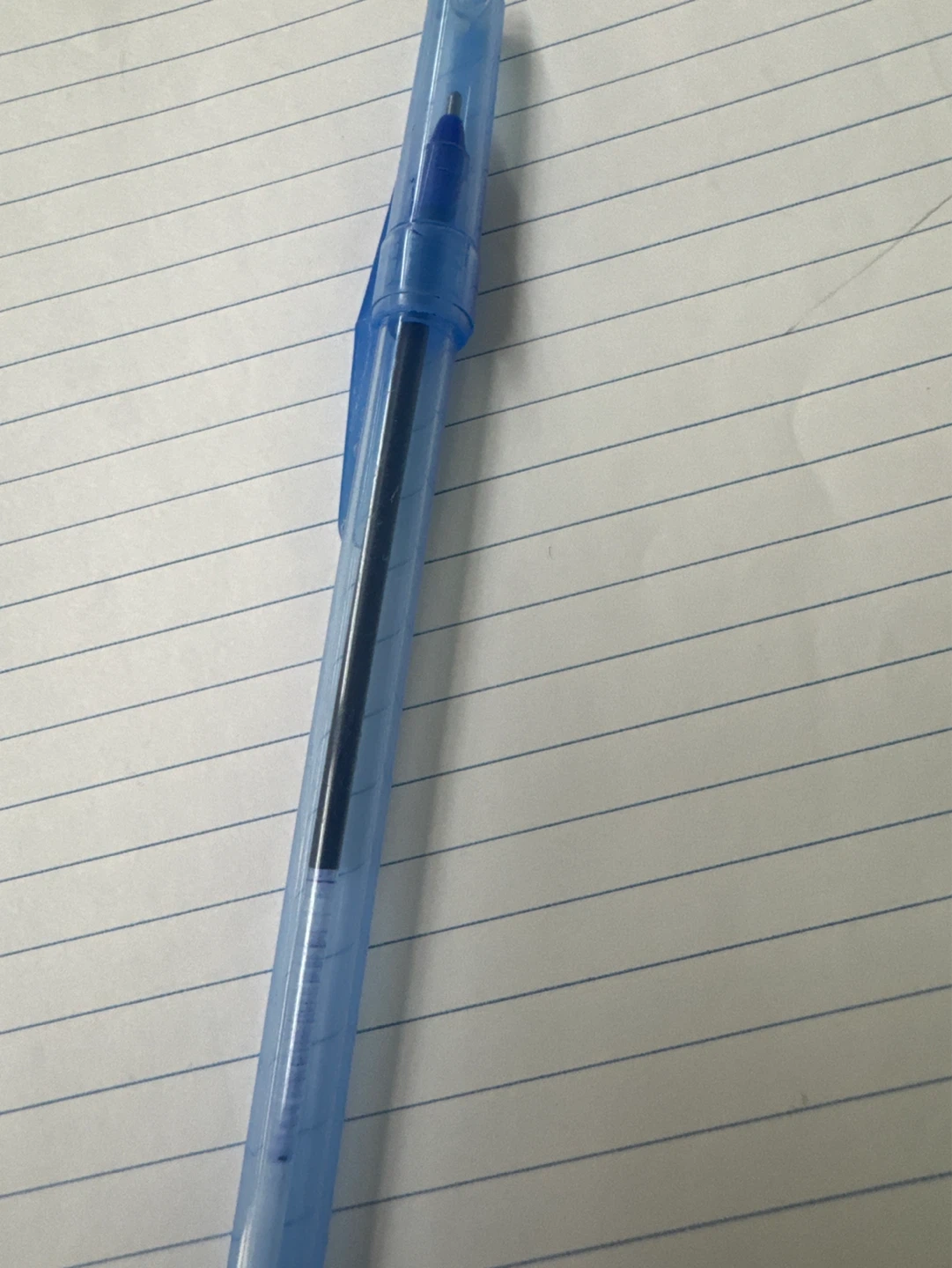 Blue Bic Ballpoint Pen