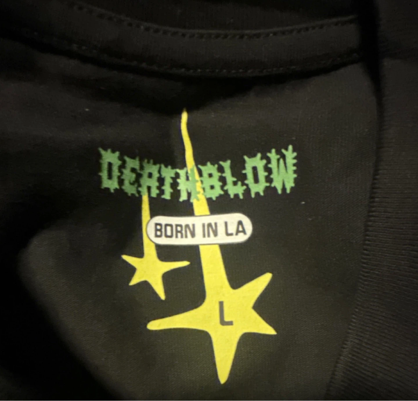 DEATHBLOW "Born in LA" T-Shirt Size L - photo 2