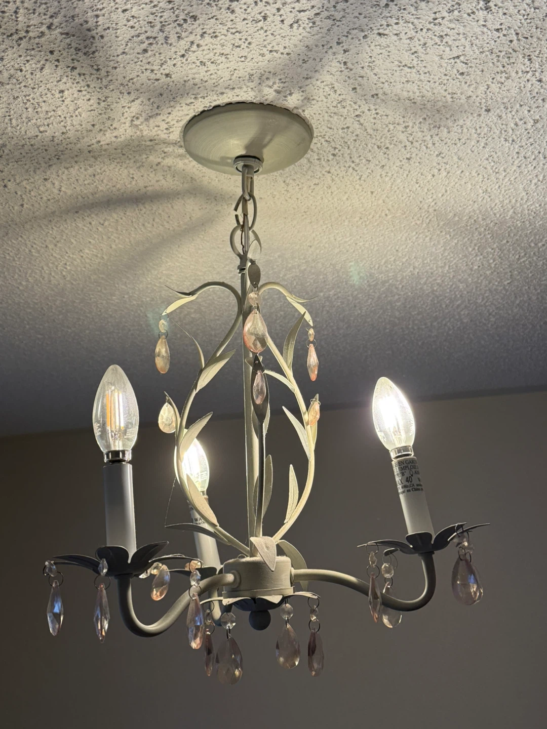 Cream Chandelier with Crystal Accents - photo 2