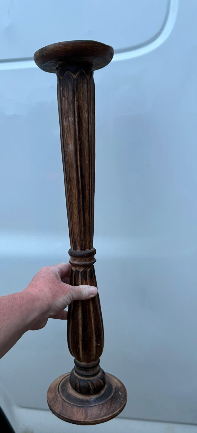 Wooden Candlestick Holder - photo 2