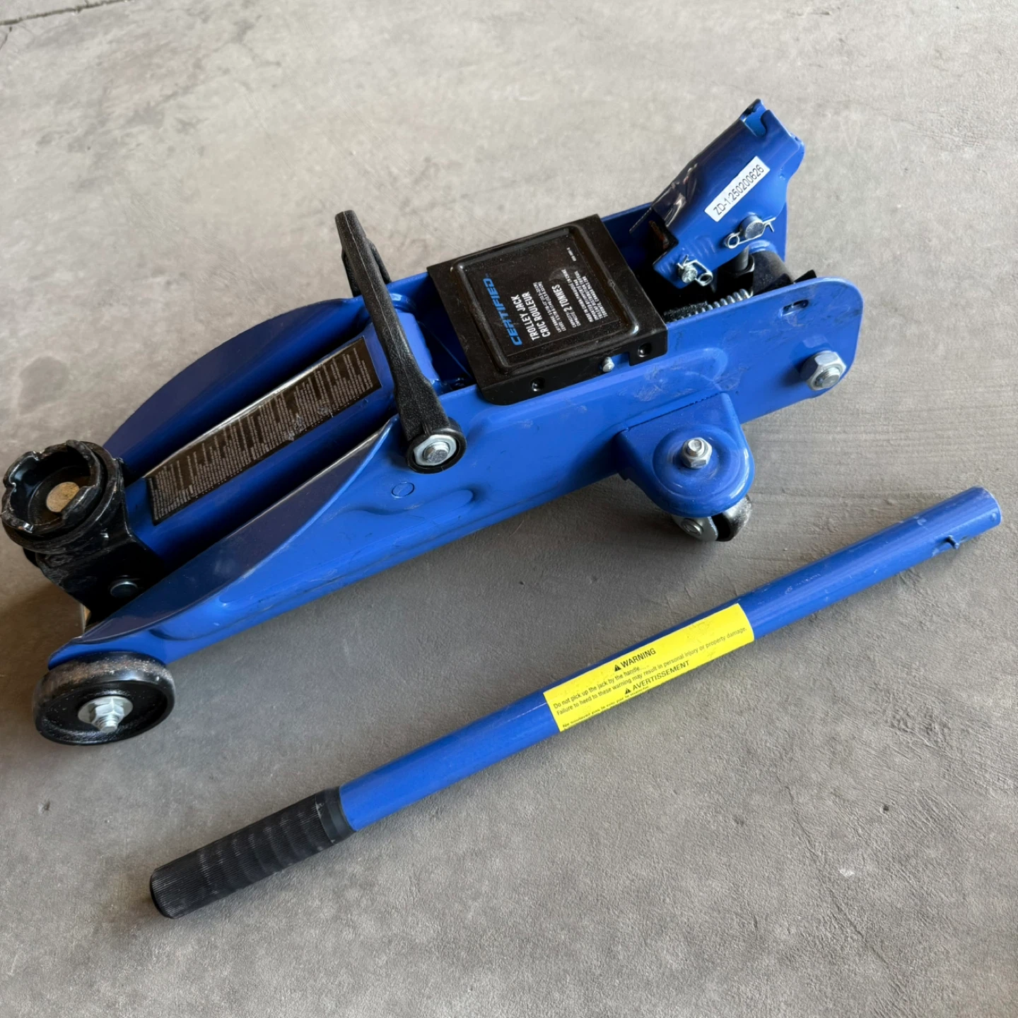 Certified Hydraulic Floor Jack 2 Ton