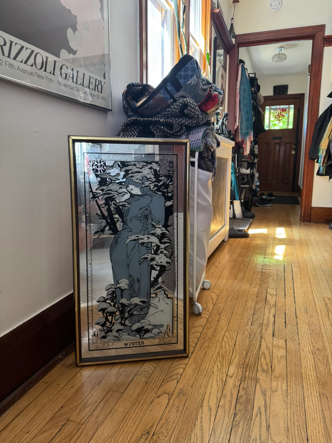 Art Nouveau Winter Scene Mirror